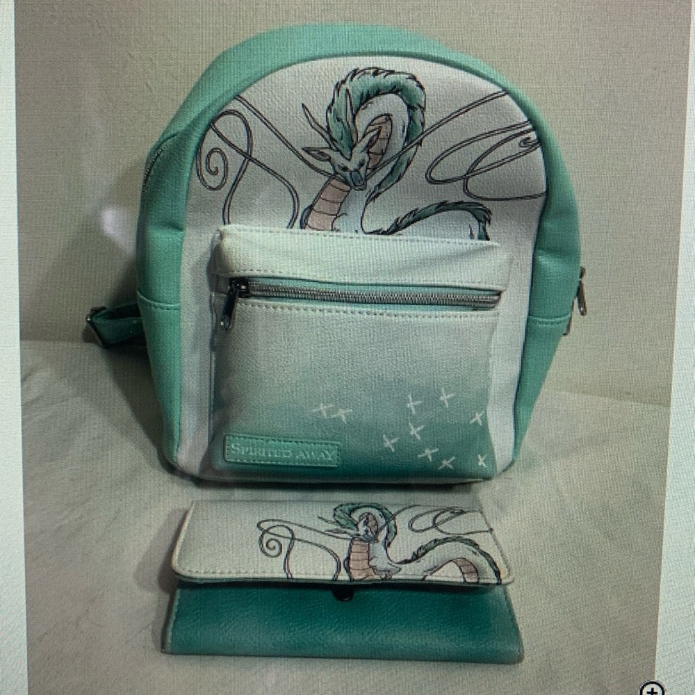 Loungefly Spirited Away Haku Mini Backpack with Wallet